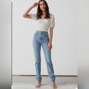 & Other Stories Favourite Cut Light Blue High-Rise Straight Jeans
